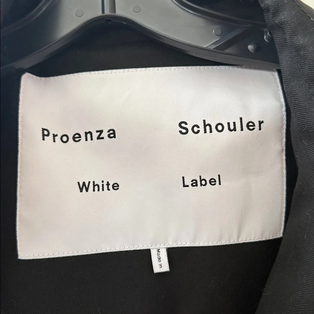 Proenza Schouler Black and Ecru Windowpane Utility Jacket Sz S - Picture 2 of 9